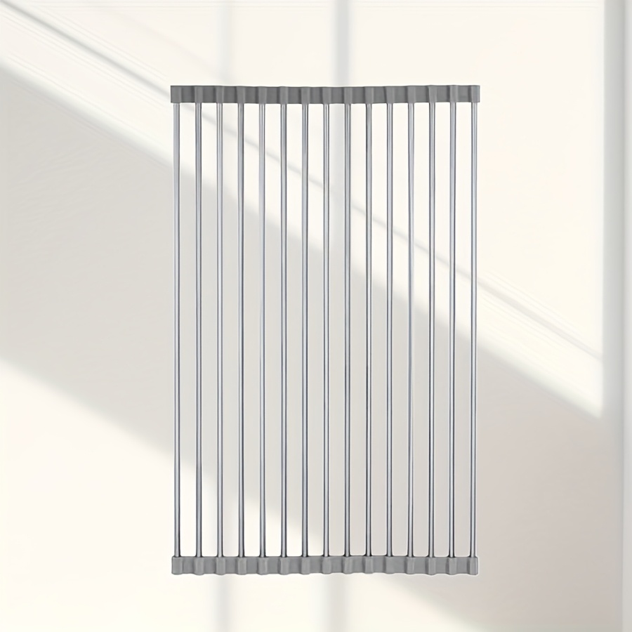 Escurridor de Platos de Acero Inoxidable, Plegable y Desmontable, Diseño Sobre el Fregadero, Organizador de Encimera de Cocina que Ahorra Espacio para Platos, Tazas, Tazones y Utensilios, Escurridor de Platos para Encimera de Cocina, Soporte para Utensilios, Utensilios de Cocina Modernos, Artículo de Cocina Duradero. - Image 6