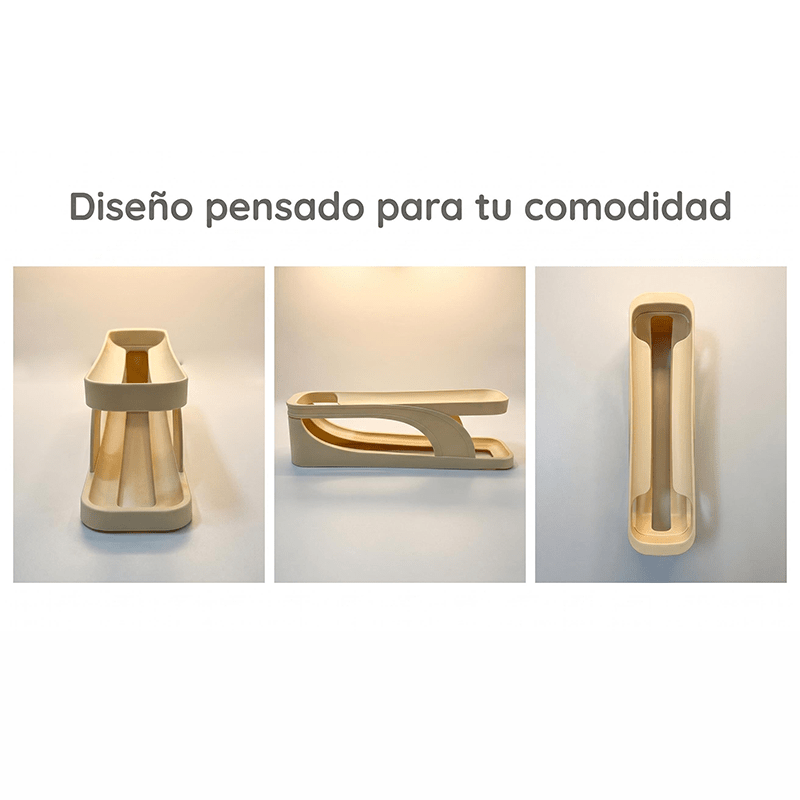 Un soporte deslizante automático para huevos, caja de almacenamiento de huevos para cocina y mesa que evita que se caigan: hecho de plástico duradero, superficie lisa y brillante, ahorra espacio en el frigorífico, artículo decorativo para cocina moderna - Image 9